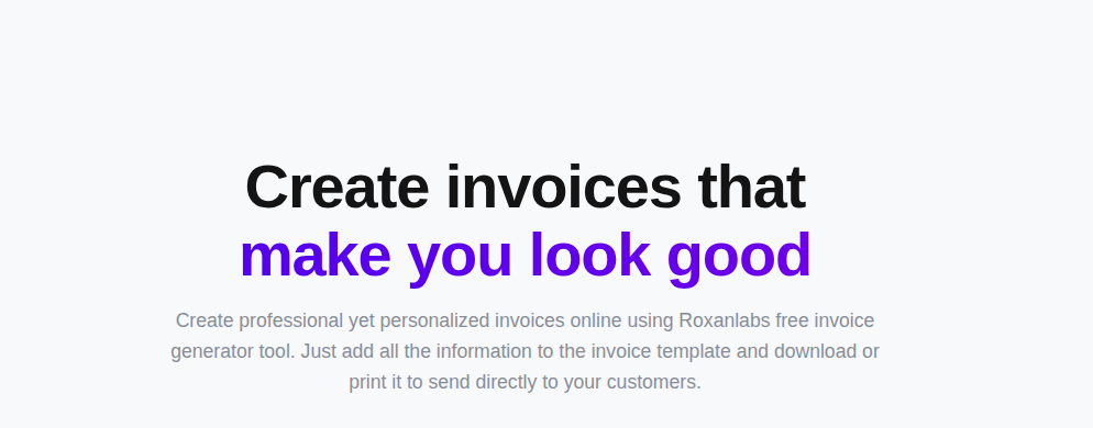free simple invoice maker online no registration